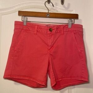 American Eagle Outfitters Women's Bright Pink Midi Stretch Shorts NWOT Size 8